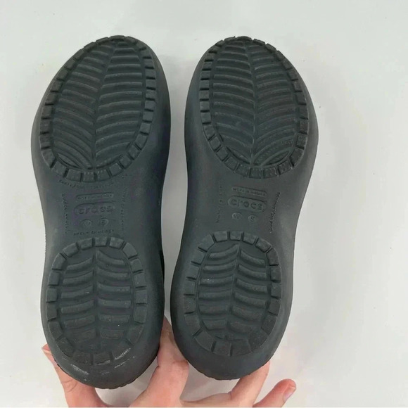Crocs womens ballet flats size 5 black rubber balletcore - Picture 7 of 11